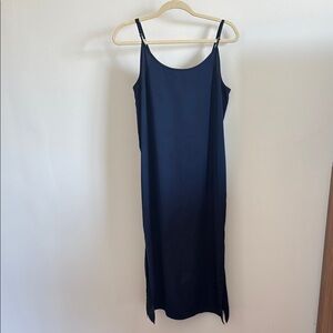 J. Crew Blue Midi Slip Dress Spaghetti Strap Cocktail